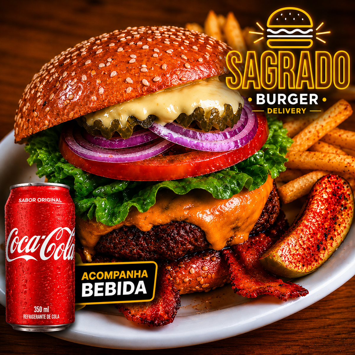 Classic Salada + Coca-Cola + Fritas